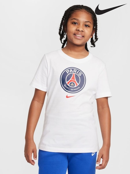 Nike White PSG Crest Graphic T-Shirt (AJ3974) | €28