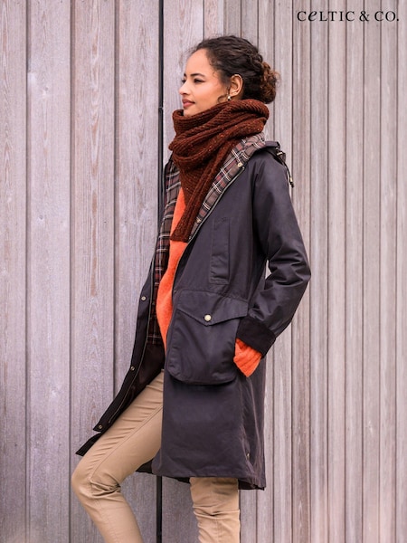 Celtic & Co. Waxed Cotton Brown Overcoat (AJ4067) | €364