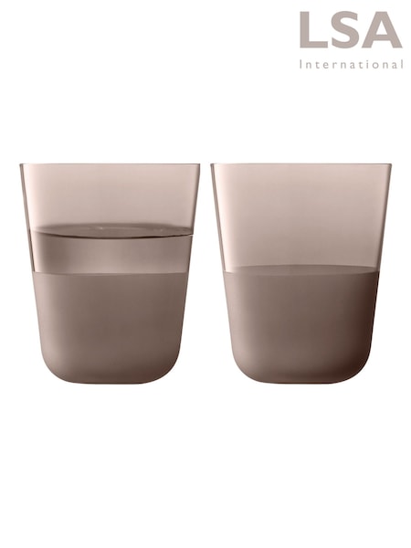 LSA International Set of 2 Earth Arc Contrast Tumblers 380ml (AJ4094) | €27