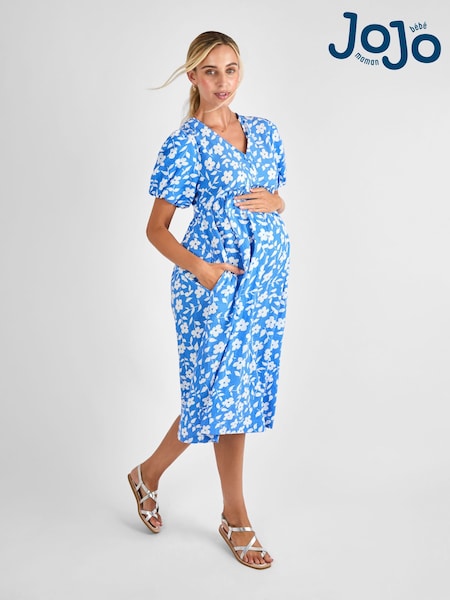 JoJo Maman Bébé Floral Print Maternity Midi Dress (AJ4451) | 79 €