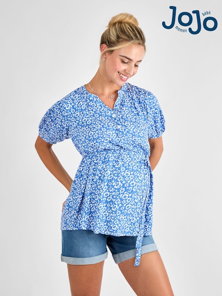 JoJo Maman Bébé Blue Floral Maternity Blouse (AJ4484) | 2,163 UAH