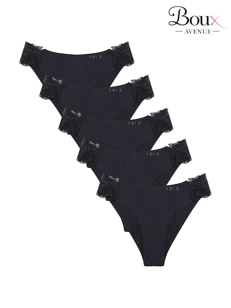 Boux Avenue Talulla Microfibre and Lace Brief 5 Pack (AJ4554) | €40