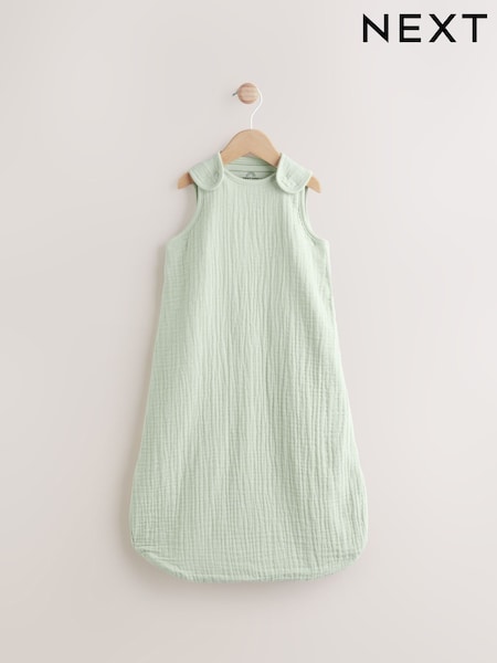 Green Muslin 1 Tog Baby 100% Cotton Sleep Bag (AJ4577) | SGD 44 - SGD 50