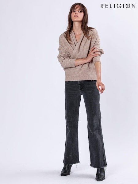 Religion Shawl Collar Wrap Over Style Liberty Jumper (AJ4644) | 391 LEI