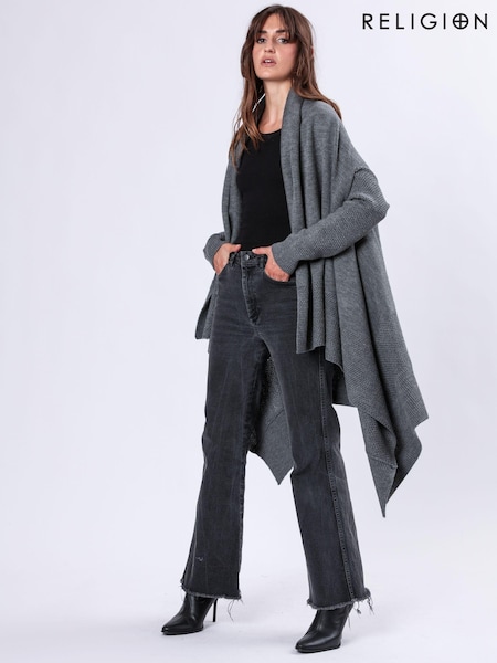 Religion Unite Draped Maxi Cardigan In Textured Soft Yarn (AJ4665) | € 145