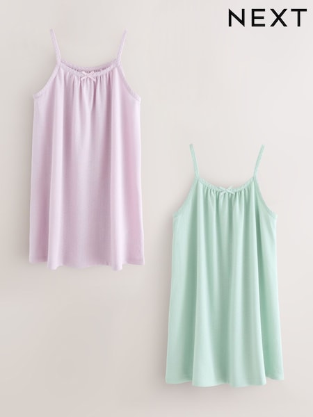 Purple/Aqua Camisole Nighties 2 Pack (2-12yrs) (AJ4692) | €17 - €19