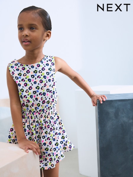 طبعة فهد زاهية - Bow Detail Playsuit (3-16yrs) (AJ4699) | ‏61 د.إ.‏ - ‏ 86‏ د.إ.