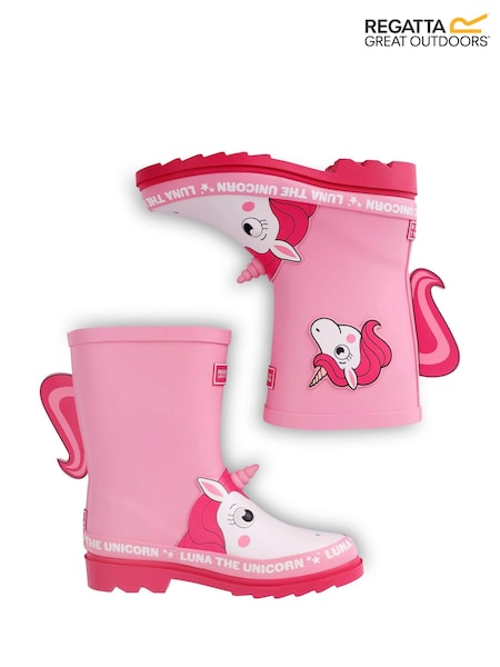 Regatta Pink Kids Mudplay II Animal Wellies (AJ4732) | €37