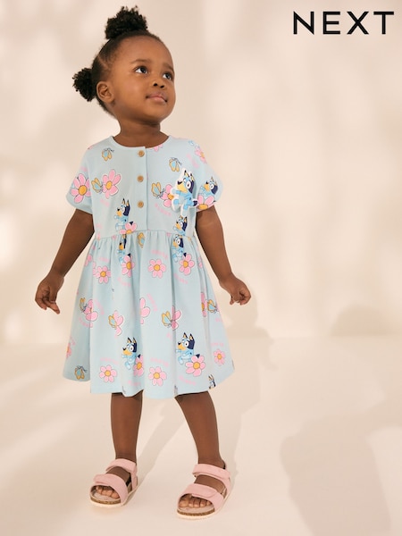 Sininen - Bluey Cotton Dress (12mths-7yrs) (AJ4827) | €23 - €26