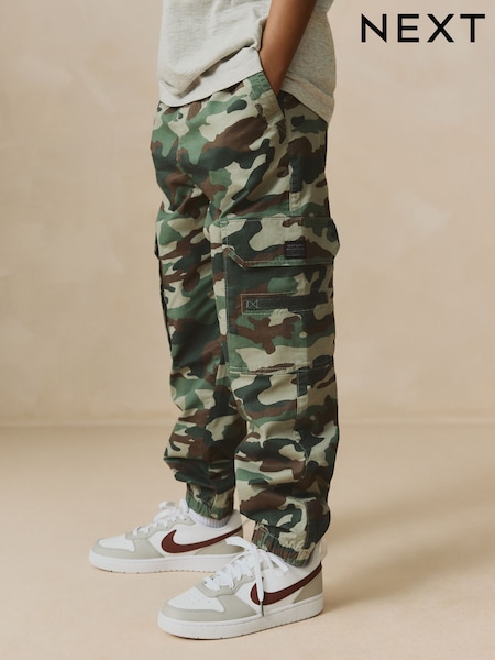 Khaki Camo Cargo Trousers (3-16yrs) (AJ4840) | €24 - €31