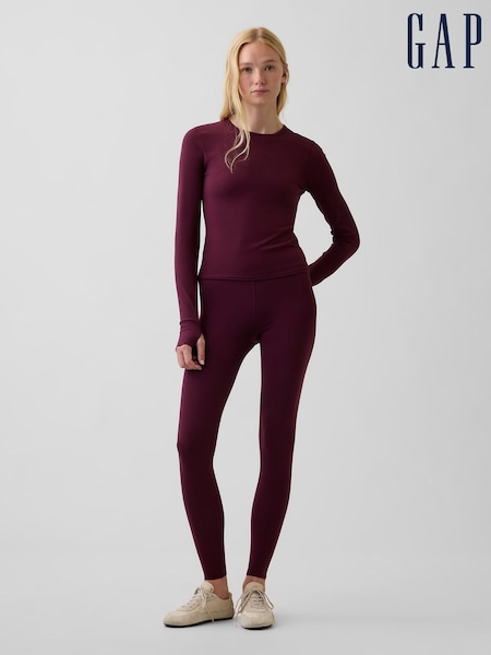 Burgundia - Gap Gapfit Smooth High Waisted Leggings