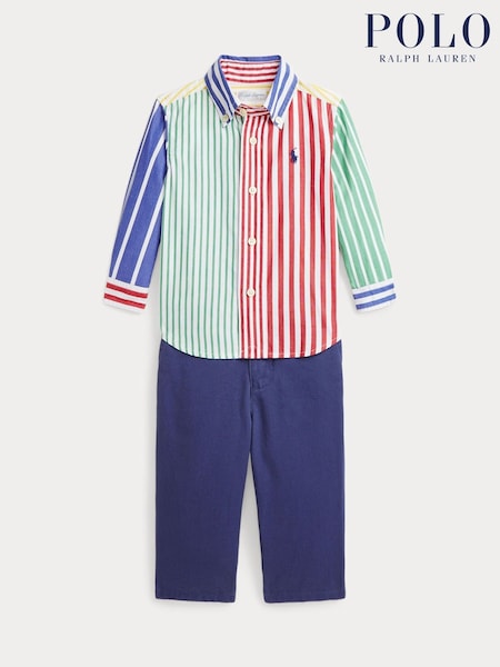 Polo Ralph Lauren Multi Baby Boys Shirt & Chino Trousers Set (AJ4922) | €83