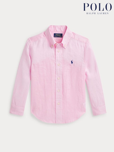 Polo Ralph Lauren Pink Boys Linen Shirt (AJ4924) | €113 - €127