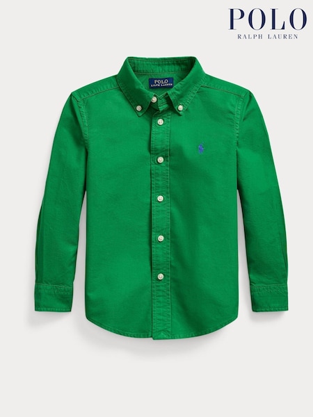 Polo Ralph Lauren Green Boys Garment Dyed Oxford Shirt (AJ4952) | €113 - €127