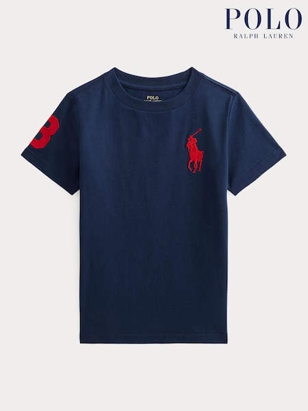 Polo Ralph Lauren Blue Boys Big Pony Jersey T-Shirt (AJ4961) | €60 - €65