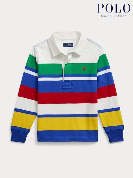 Polo Ralph Lauren Multi/White Boys The Iconic Rugby Shirt (AJ4967) | kr1 128 - kr1 271