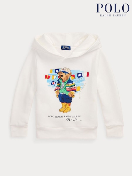 Polo Ralph Lauren White Boys Graphic Hoodie (AJ4971) | €149 - €163