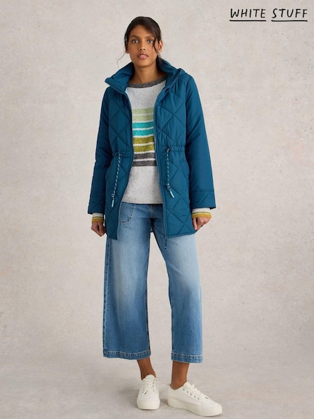 White Stuff Green Emilia Quilted Coat (AJ5006) | €72