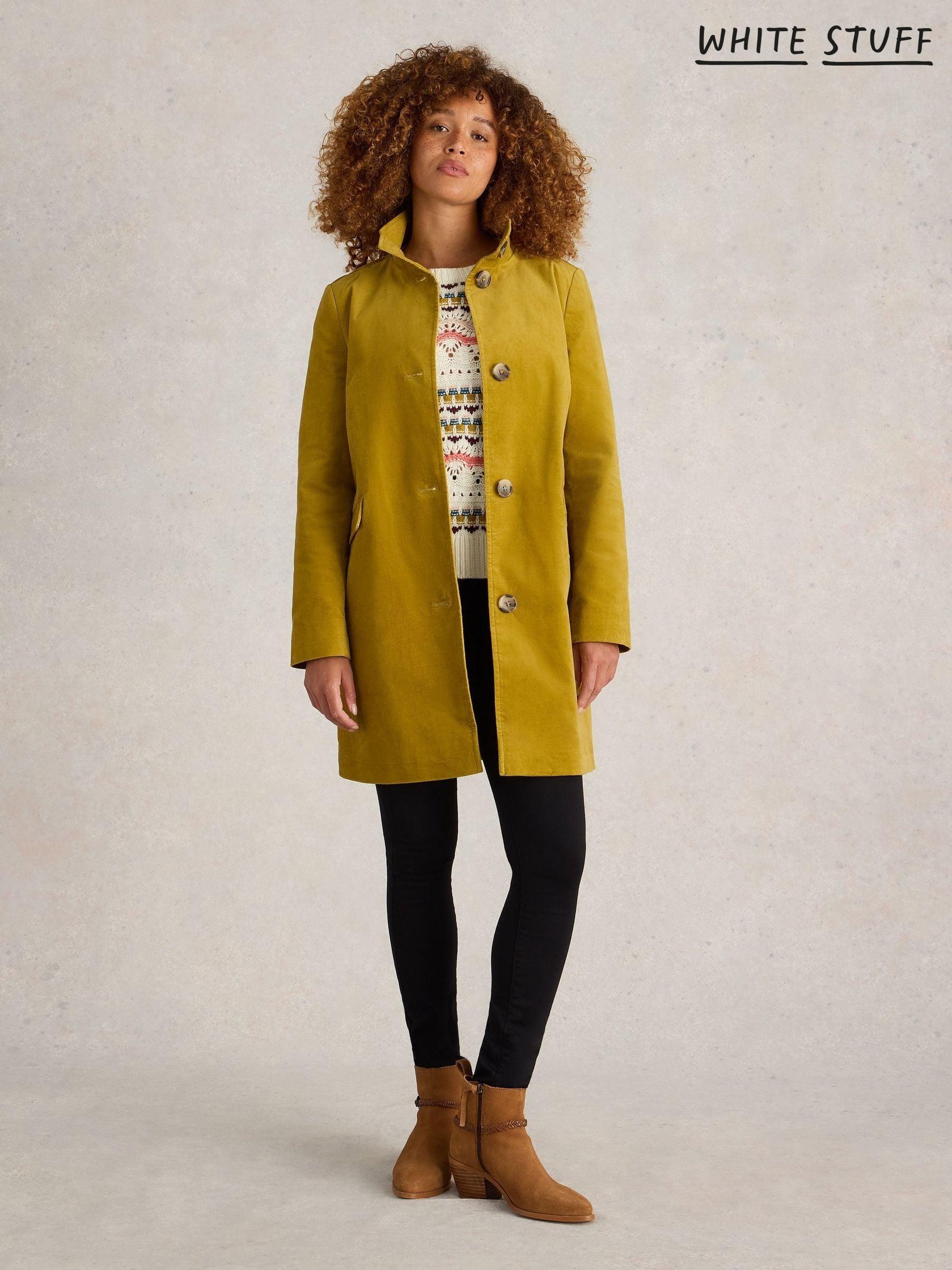 Mustard petite coat top