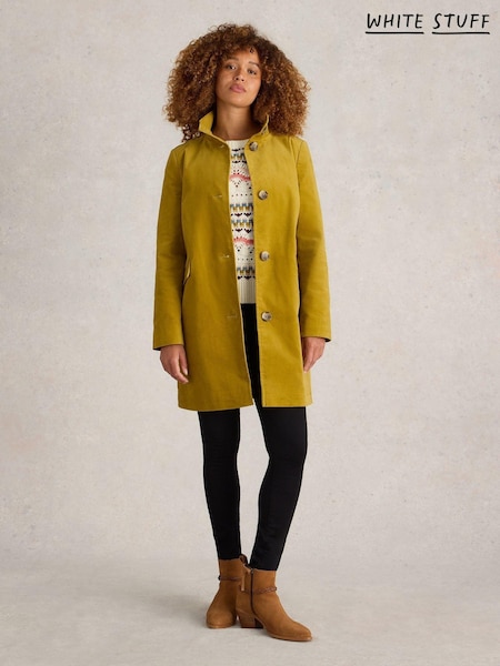 White Stuff Yellow Velvet Karla Coat (AJ5009) | €198