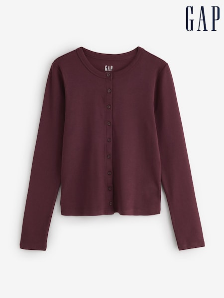 Burgunder - Gap Modern Rund hals Cardigans
