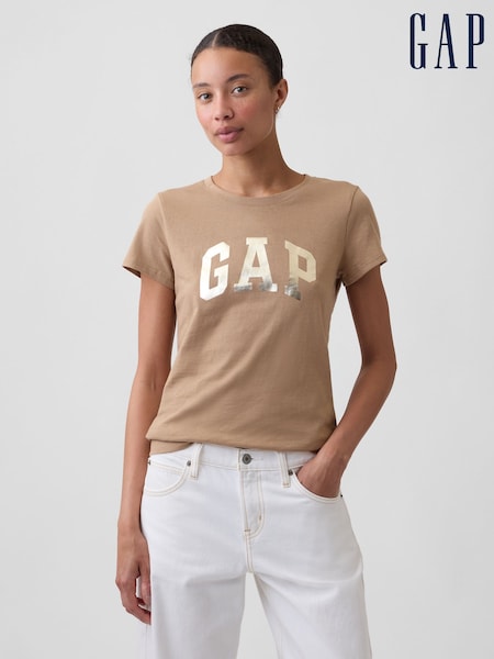 Tostado/dorado - Gap Logo Short Sleeve T-shirt