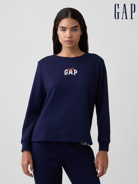 Lazo azul marino - Suéter con logo y corte holgado de Gap