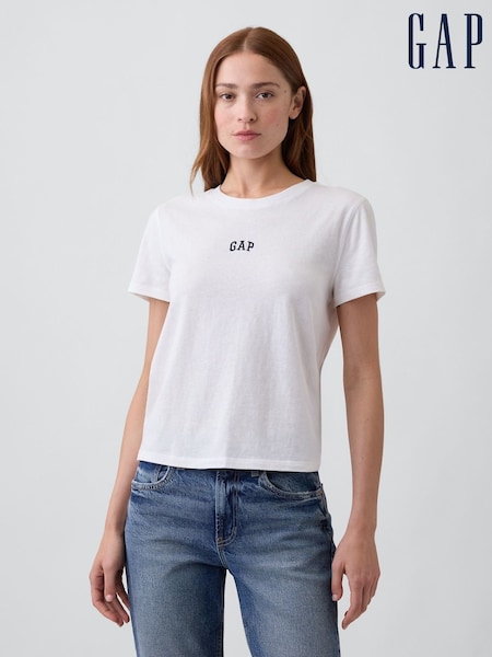 White - Gap Authentic Shrunken Logo T-shirt