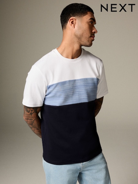 Blue Block T-Shirt (AJ5047) | 89 QAR