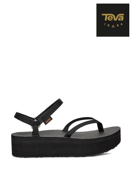 Teva Slim Black Platform Sandals (AJ5077) | ‏302‏₪