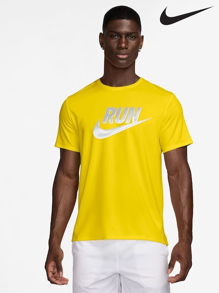 Nike Lightening Yellow Miler Run Energy Running T-Shirt (AJ5183) | €54