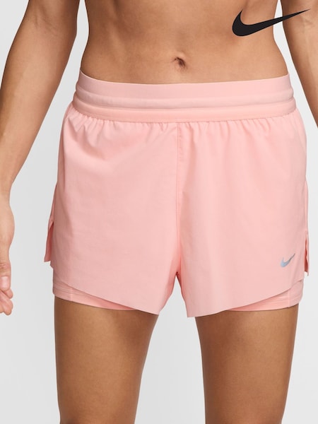 Nike Atmosphere Pink Swift Dri-FIT Mid-Rise 2-in-1 Running Shorts (AJ5231) | €73