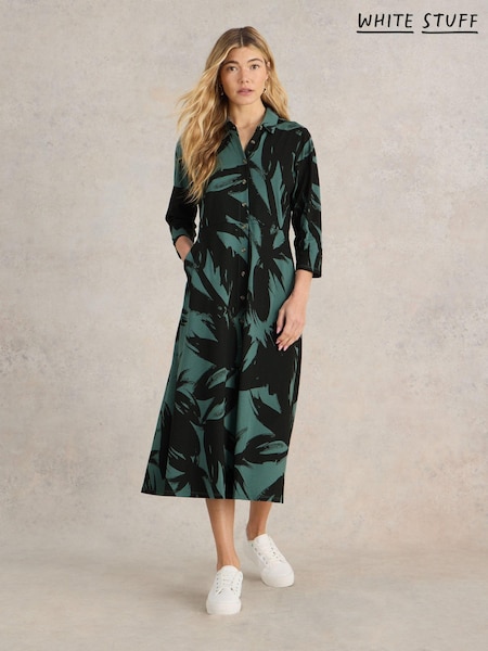 White Stuff Green Rua Jersey Shirt Dress (AJ5237) | €54