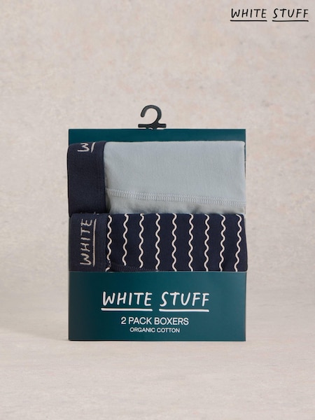 White Stuff Blue Boxers 2 Pack (AJ5316) | €29