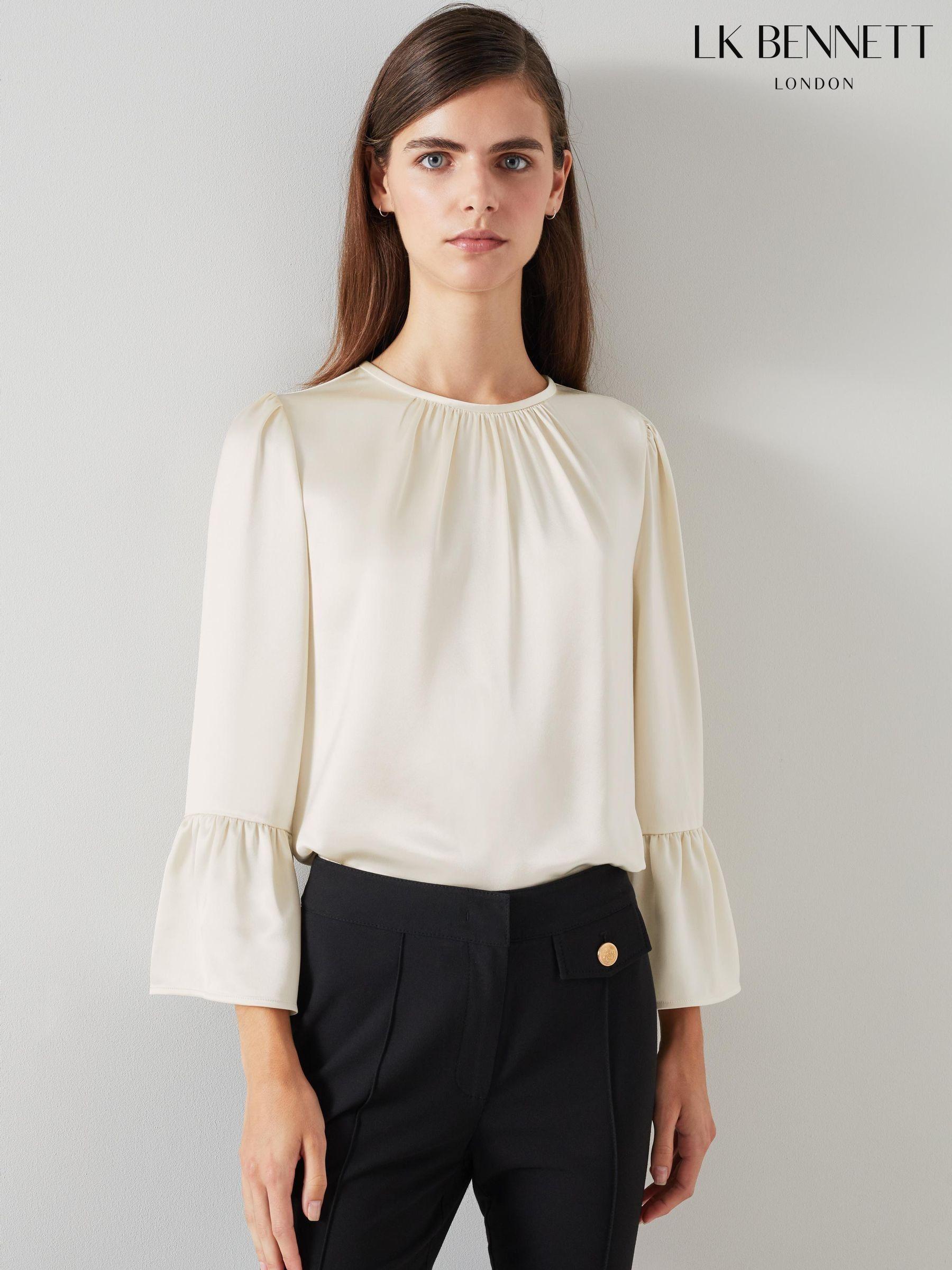 Cream satin top new arrivals