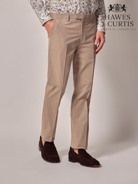 Hawes & Curtis Slim Smart Tan Chinos (AJ5744) | 53 €
