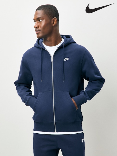 Nike Obsidian Navy Club Full Zip Hoodie (AJ6045) | €99