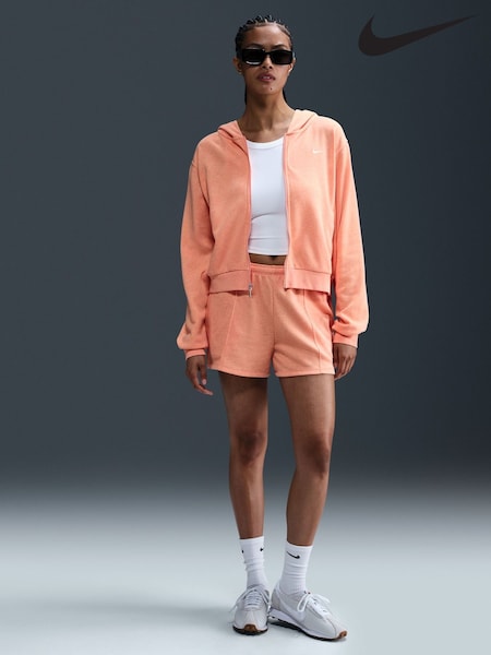 Nike Orange Sportswear Chill Terry Loose Full-Zip French Terry Hoodie (AJ6056) | €83