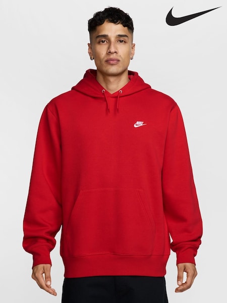 Rojo universidad - Nike Club Pullover Hoodie (AJ6058) | 78 €