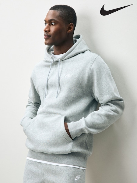 Nike Dark Grey Heather Club Pullover Hoodie (AJ6108) | €72