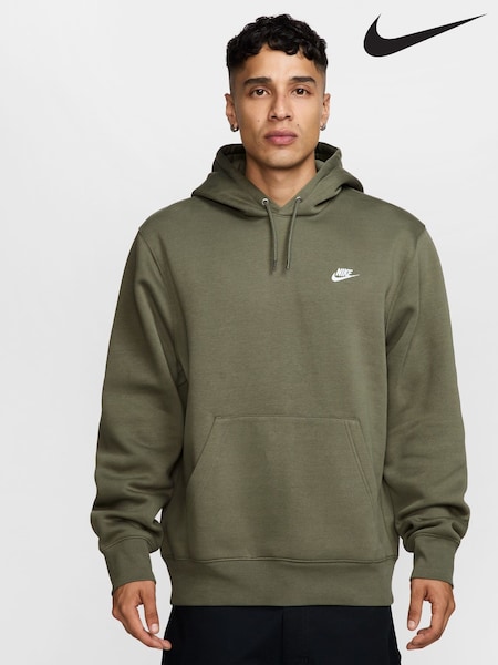 Nike Olive Green Club Pullover Hoodie (AJ6114) | €79