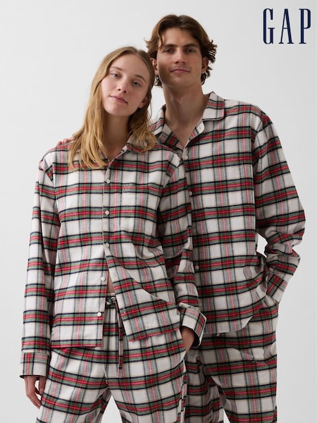 Red & White Check - Gap Softest Flannel Pyjamas Top