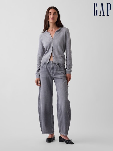 Grey - Gap Cashsoft Crop Cardigan