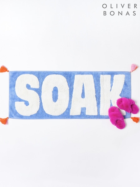 Oliver Bonas Blue Soak Runner Bath Mat (AJ6305) | €47