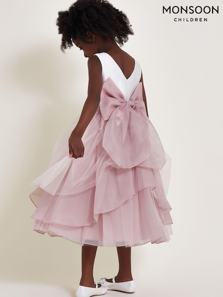 Monsoon Pink Olivia Organza Bridesmaid Dress (AJ6337) | €80 - €93