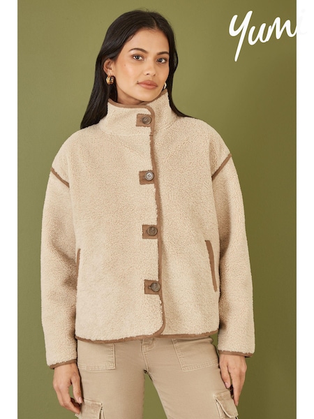 Yumi Borg High Neck Jacket With Faux Leather Trims (AJ6370) | 110 €