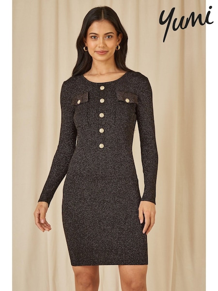 Yumi Military Fitted Knitted Dress (AJ6384) | 260 LEI
