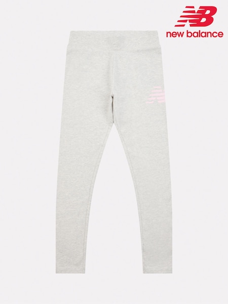New Balance Grey Kids Stacked Logo Leggings (AJ6422) | €40 - €49