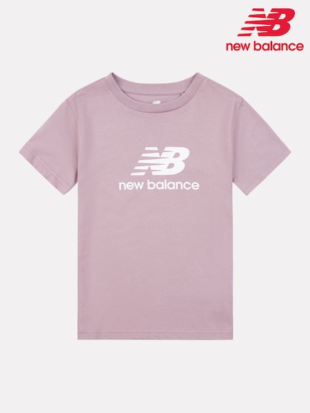 Rojo - New Balance Girls Stacked Logo T-Shirt (AJ6429) | 25 € - 31 €