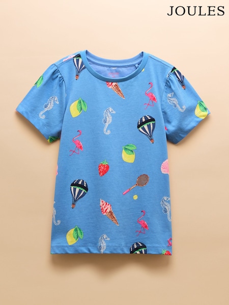 Joules Let's Go Blue Short Sleeve T-Shirt (AJ6493) | R$ 110 - R$ 130